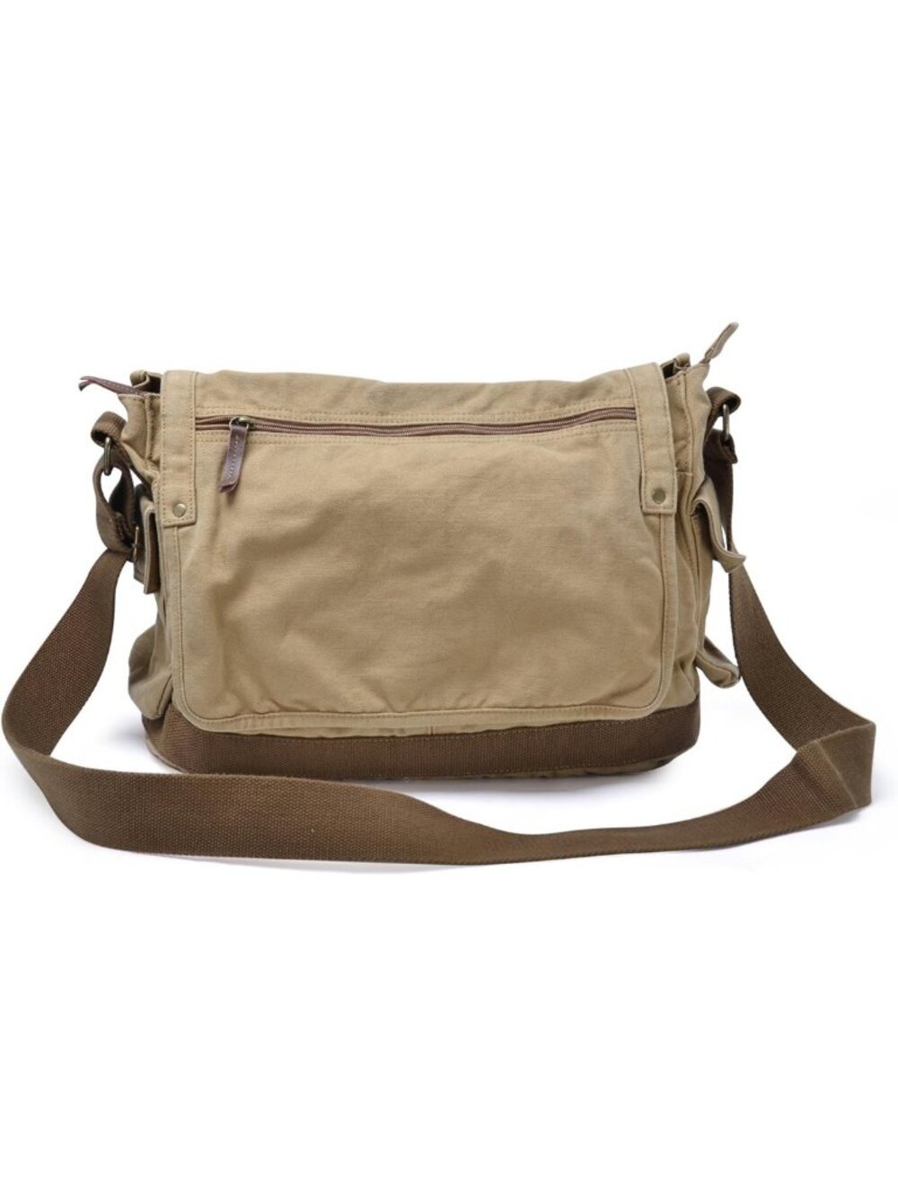 Vintage Canvas Messenger Bag - Stylish Crossbody Satchel for Travel & Everyday